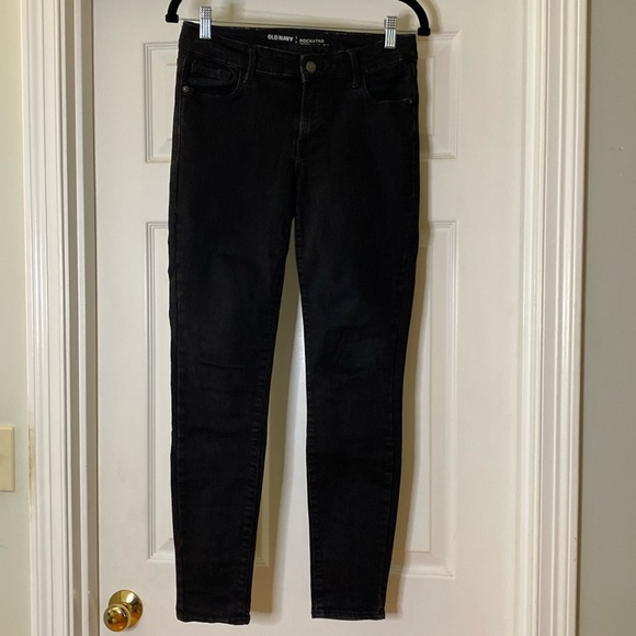 Old Navy Rock Star black jeans size 6 - Picture 1 of 3